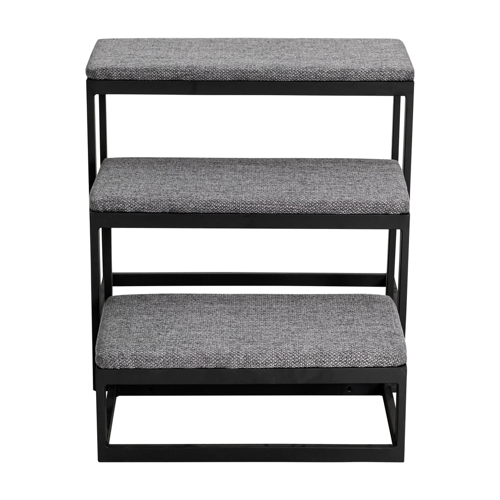 Shana Pet Steps - Modern 19" Tall, Wide Metal Dog Stairs for Small - Large Dogs (180 lbs)