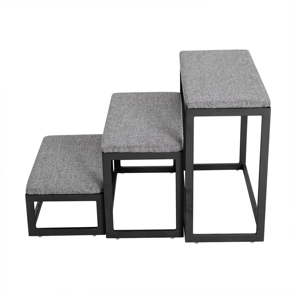 Shana Pet Steps - Modern 19" Tall, Wide Metal Dog Stairs for Small - Large Dogs (180 lbs)