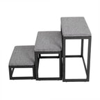 Shana Pet Steps - Modern 19" Tall, Wide Metal Dog Stairs for Small - Large Dogs (180 lbs)