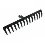 Zevolim| AgriZink Stainless Steel Garden Rake with 14 Tines | Robust Tool for Agriculture & Garden | For Leaves, Hay, Soil & Mulch | High-Quality Soil Rake