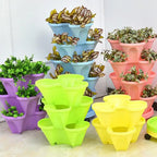 Zevolim| Stackable Plant Tower for Herbs and Vegetables – Vertical Garden Plant Pots for Indoor and Outdoor