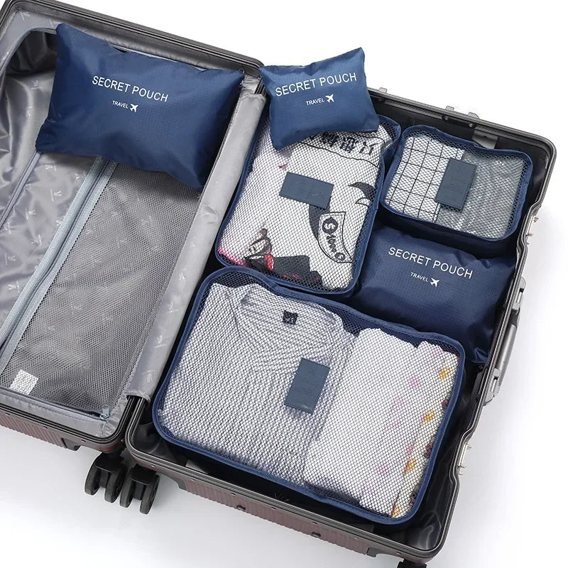 ReiseLina Luggage Organizer Set | 6-piece | Waterproof & Space-saving | Made of Oxford Fabric