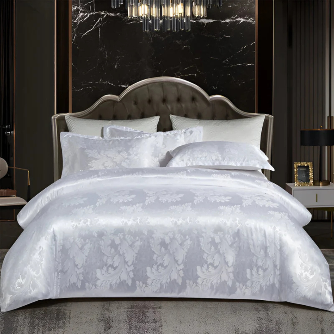 Zevolim| Satin Floral Soft Duvet Cover Set