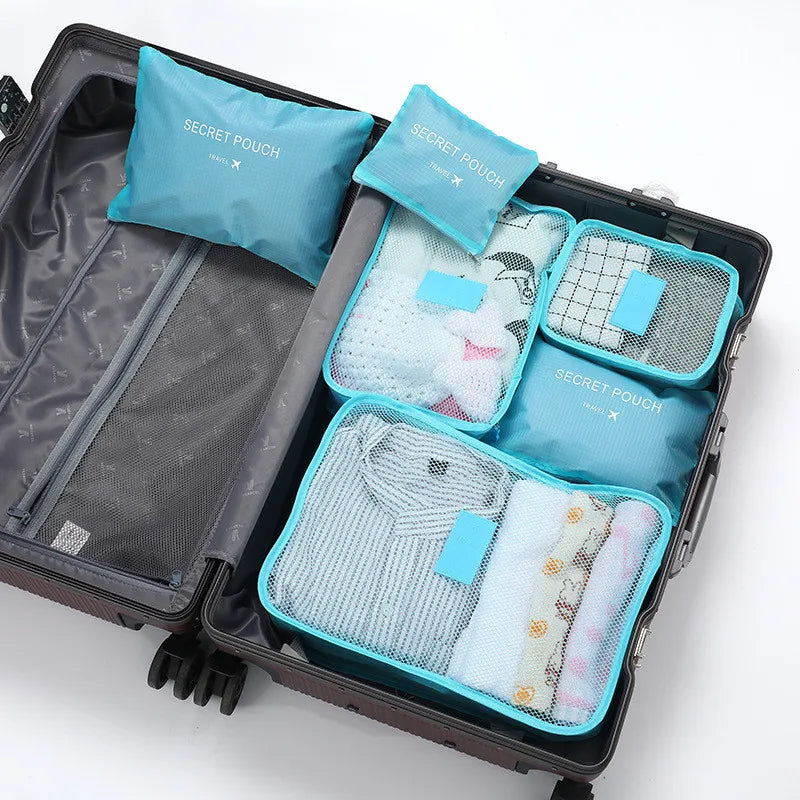 TRAVORO Packing Cube Set | 6-piece | Waterproof & Extra Volume | Suitcase Organizer for Men