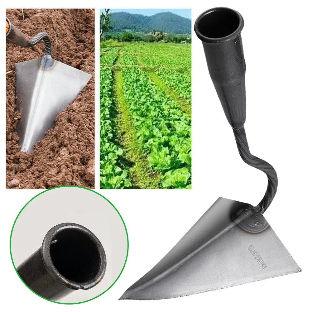 Zevolim| RootRaptor Triangle Hoe | Forged Manganese Steel | Sharp & Ergonomic | For Weeding & Seed Furrows