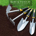 Zevolim| Groviva Garden Tool Set 4-pcs. | Stainless Steel | Hoe & Shovel | For Digging, Planting & Weeding