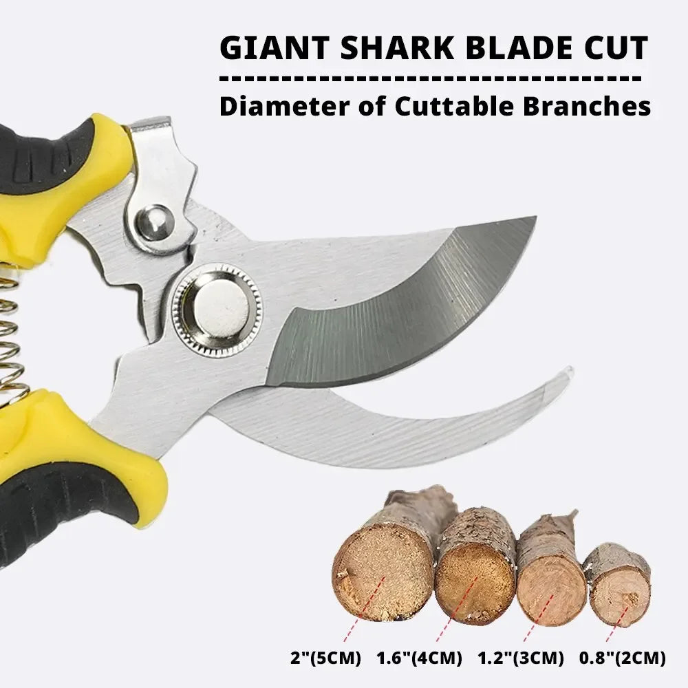 Zevolim| PrecisionCut Pruning Shears | Stainless Steel Garden Scissors for Trimming