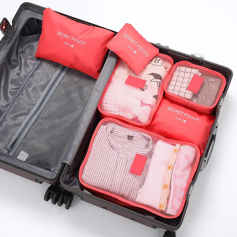 TRAVORO Packing Cube Set | 6-piece | Waterproof & Extra Volume | Suitcase Organizer for Men