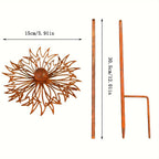 Zevolim| FLORUSTA Garden Stake Bluebonnet | Rust Look Metal | Rustic Garden Decor