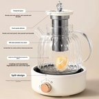 Wavy Glass Heat Adjustable Tea Maker