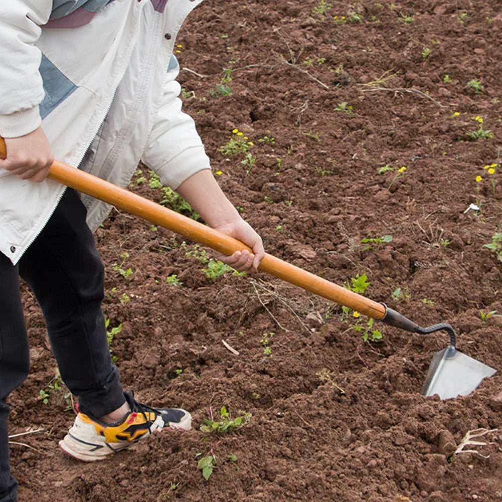 Zevolim| RootRaptor Triangle Hoe | Forged Manganese Steel | Sharp & Ergonomic | For Weeding & Seed Furrows