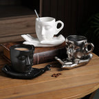 Quiet Mind Artistic Ceramic Face Mug