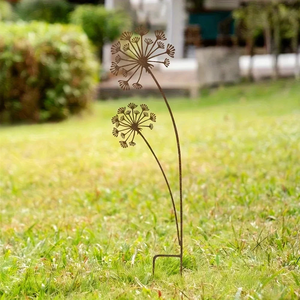 Zevolim| Florandis Metal Garden Stake Flower | Decorative Stake for Balcony, Bed & Plant Pot | Weatherproof & Detailed