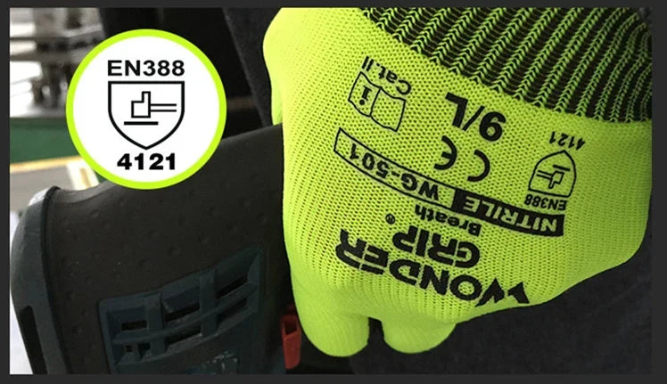 Zevolim| Work Gloves with Wonder Grip – Non-Slip Gloves for Gardening and Craftsmanship
