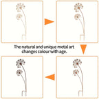 Zevolim| Florandis Metal Garden Stake Flower | Decorative Stake for Balcony, Bed & Plant Pot | Weatherproof & Detailed