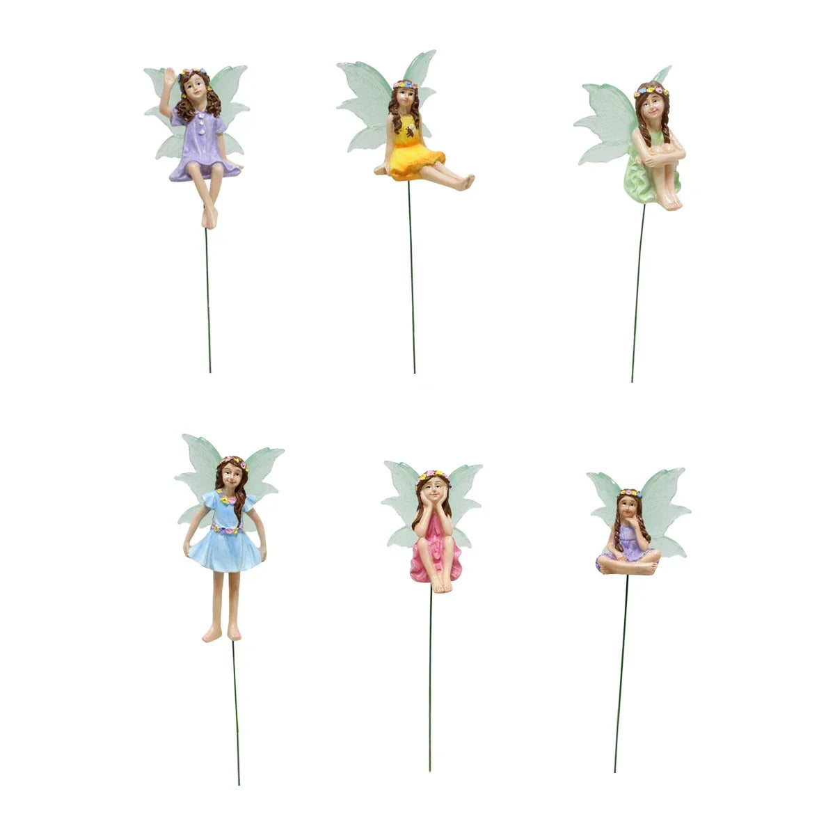 Fairy Garden Figurines 6pc Set Bonsai Miniature Decor