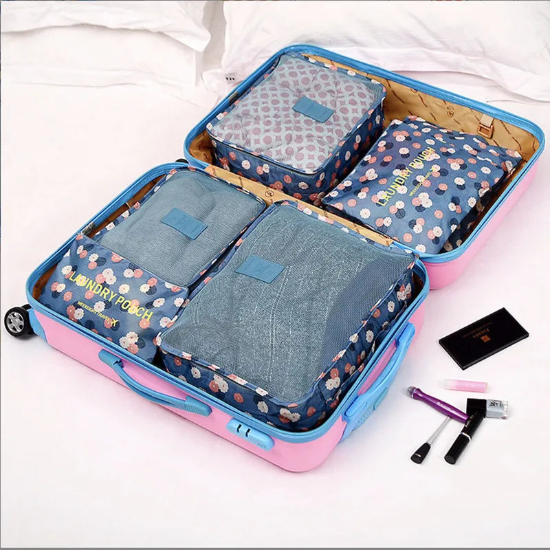 TRAVORO Packing Cube Set | 6-piece | Waterproof & Extra Volume | Suitcase Organizer for Men