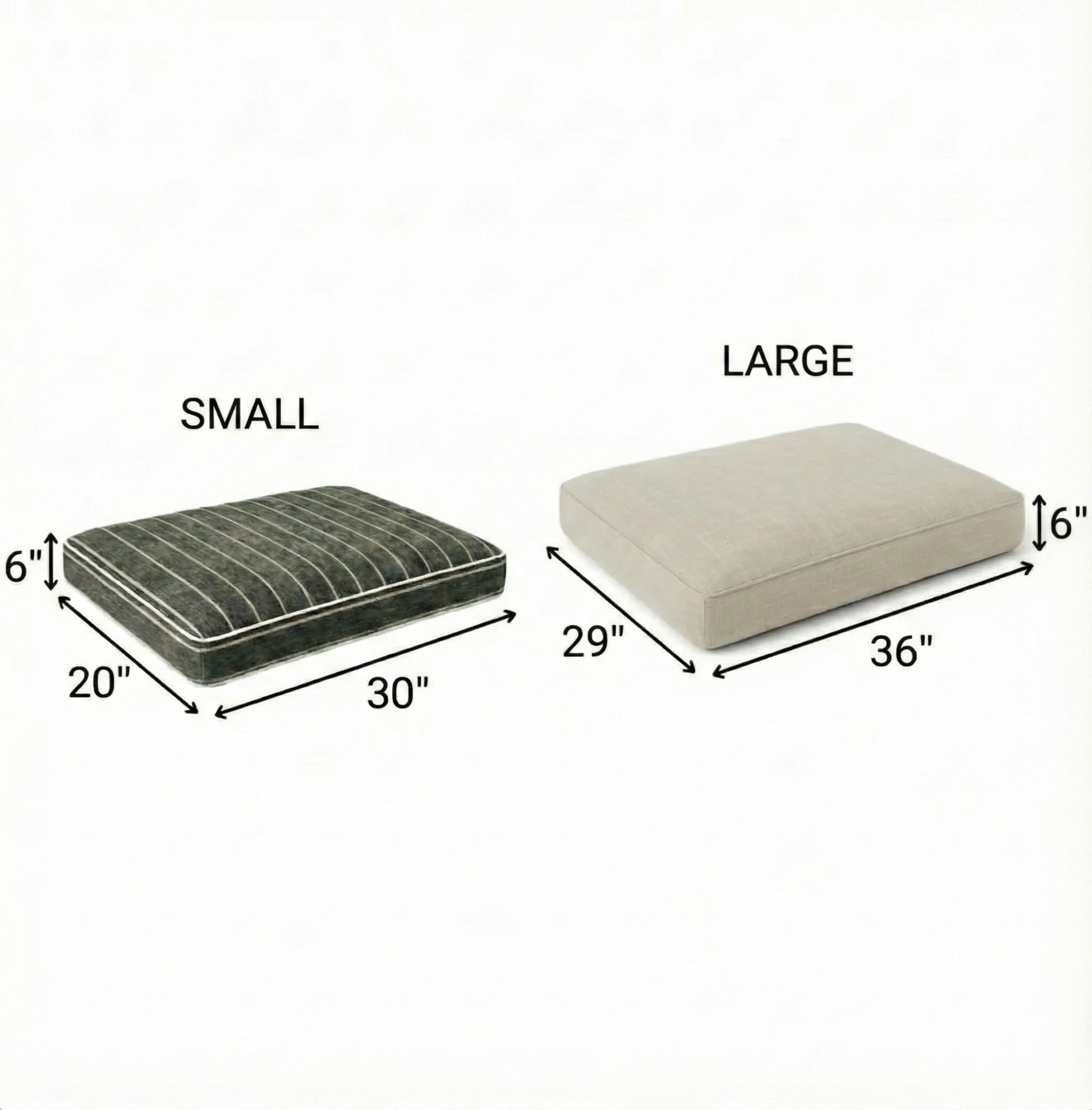 Shona Sprawler Bed - Modern, Upholstery Grade Dog Bed. Small 30" Long - M / L 36" Long