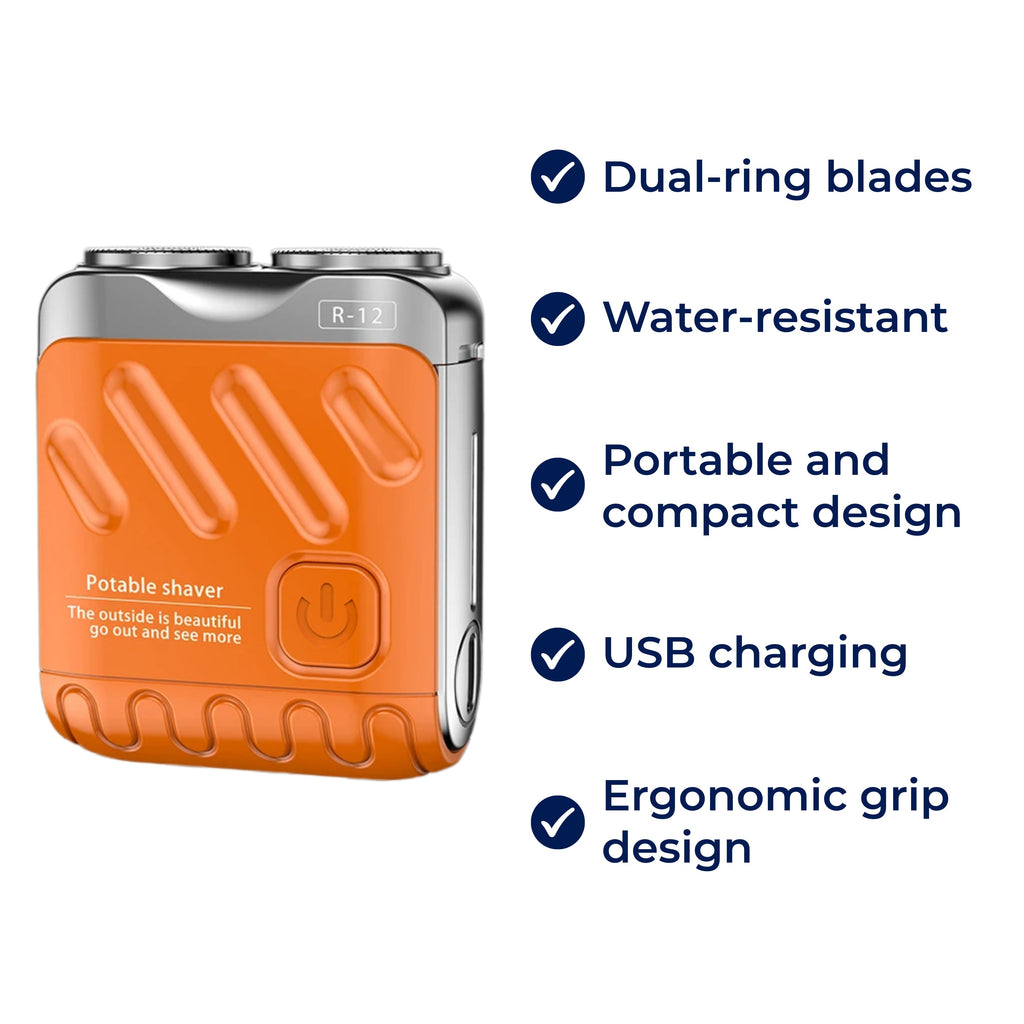 SmoothEdge | Rotary Electric Shaver – Dual-Ring Blades – Water-Resistant – Men's Grooming Zevolim