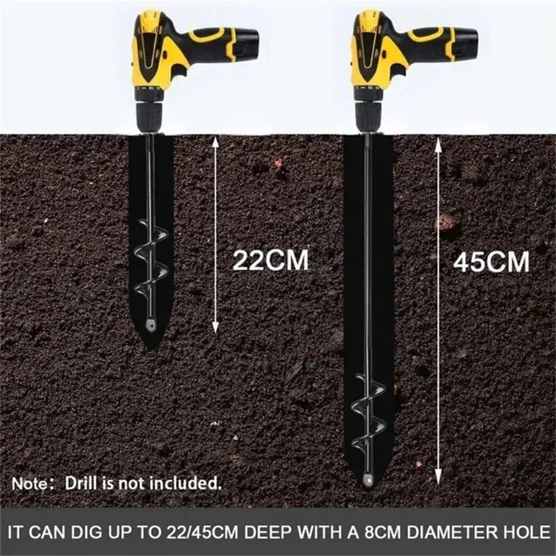 Zevolim| Spiral Garden Drill – Fast Planting Hole with Any Drill