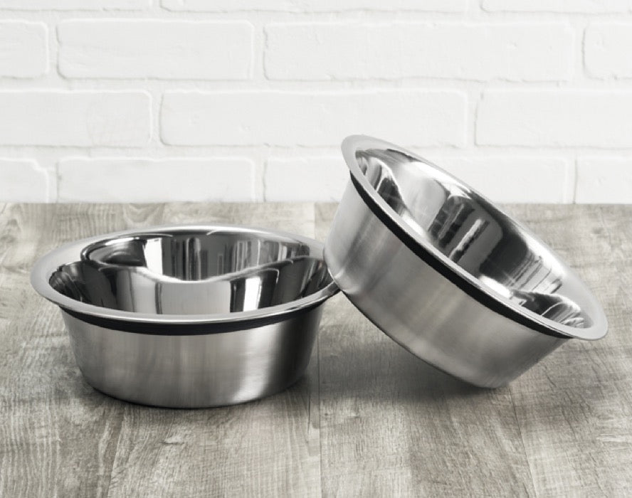 Bone Double Diner - Elevated Dog Bowl Wrought Iron Metal Stand (5" / 7" / 10" Tall)