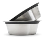 Porchside Triple Diner - Modern Weatherproof 3 Bowl Elevated Dog Feeder (7" Tall, Medium - Large Dog)