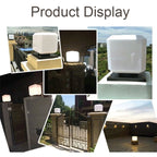 003 Solar Square Outdoor Post Light LED Waterproof Wall Lights, Size: 30cm (Warm Light)
