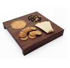 Ciocco Tapas Board - Modern Hardwood Serveware, 2 Bowls.
