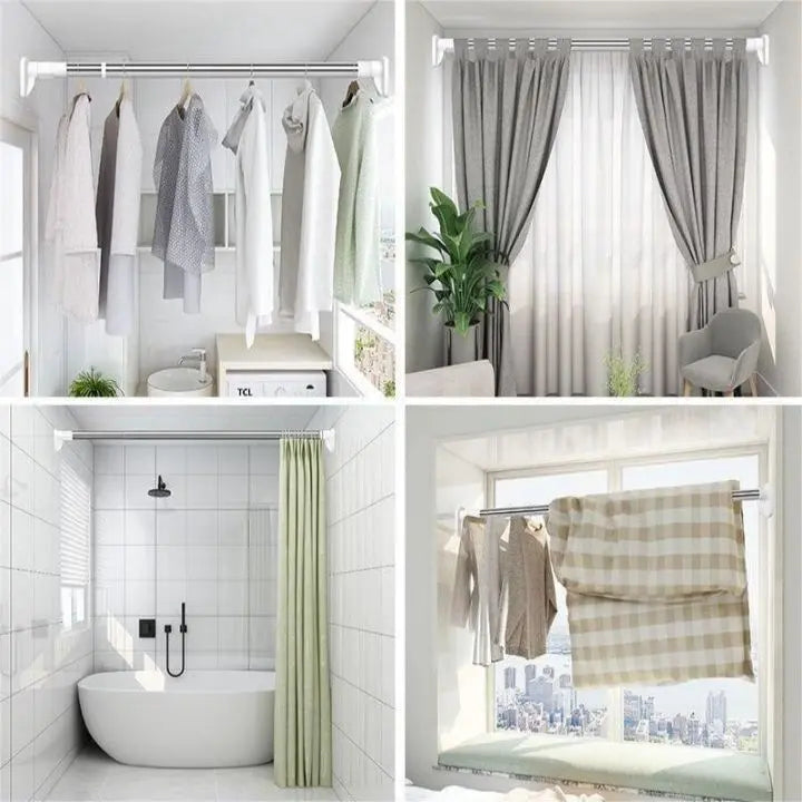 Telescopic rod without drilling – Mounted in seconds for bathroom, kitchen & more!