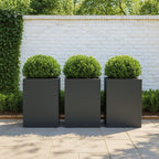 Hamilton 30" Tall Privacy Planter - Modern Steel-Reinforced Fiberglass Block - Indoor / Outdoor (23" L x 12" W x 30" H)
