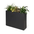 Aster Tall Span Planter - Heavy Duty Fiberglass w/ Steel - Plant Shelf - Indoor / Outdoor Divider  (38" L x 11" W x 29" H)