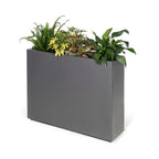 Aster Tall Span Planter - Heavy Duty Fiberglass w/ Steel - Plant Shelf - Indoor / Outdoor Divider  (38" L x 11" W x 29" H)