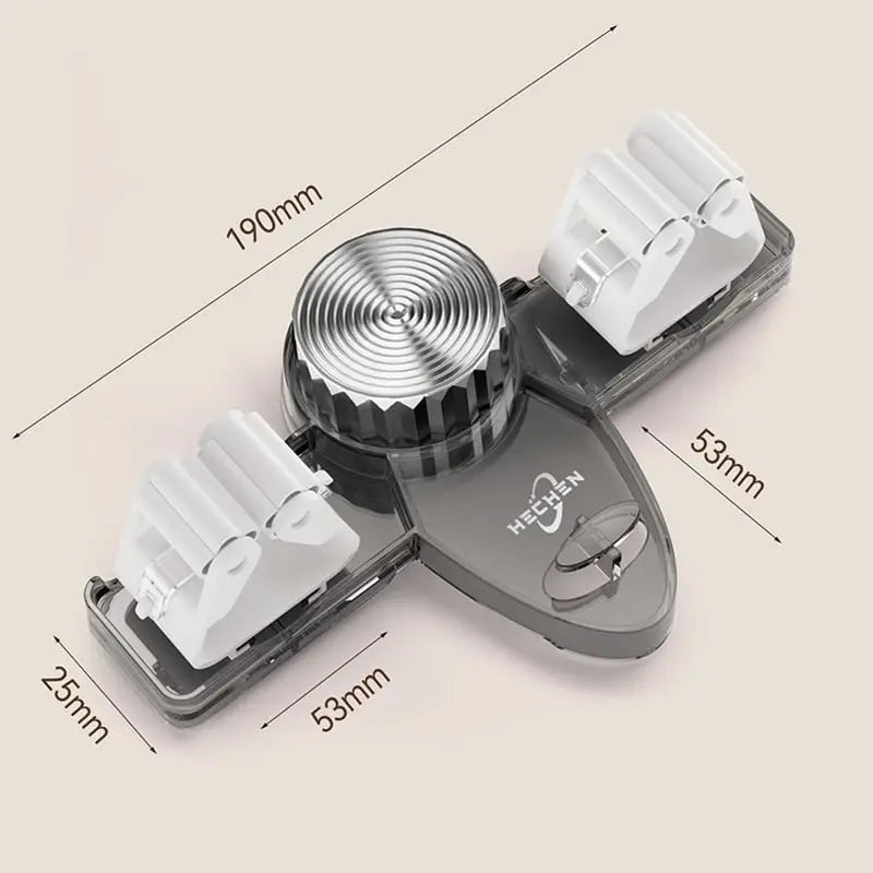 Space-saving holder for brooms & tools – Quickly mounted, no drilling