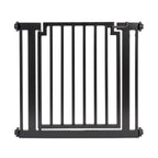 Libro Steel Outdoor Dog Gate w/ Door (28.5" - 61.5" Extra Wide) Modern 32" Tall Deck Gate, Easy Pressure Mounted (No Drill)