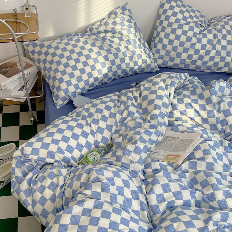 Zevolim| Abstract Chessboard Single Bed Linen Set