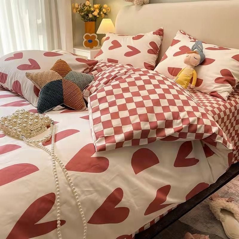 Zevolim| Abstract Chessboard Single Bed Linen Set