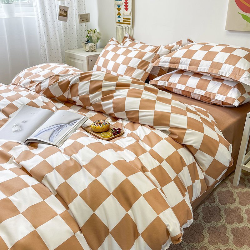 Zevolim| Abstract Chessboard Single Bed Linen Set