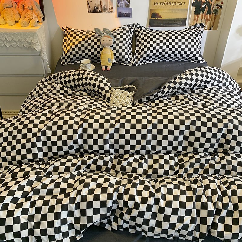 Zevolim| Abstract Chessboard Single Bed Linen Set