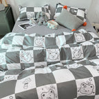 Zevolim| Abstract Chessboard Single Bed Linen Set
