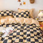 Zevolim| Abstract Chessboard Single Bed Linen Set