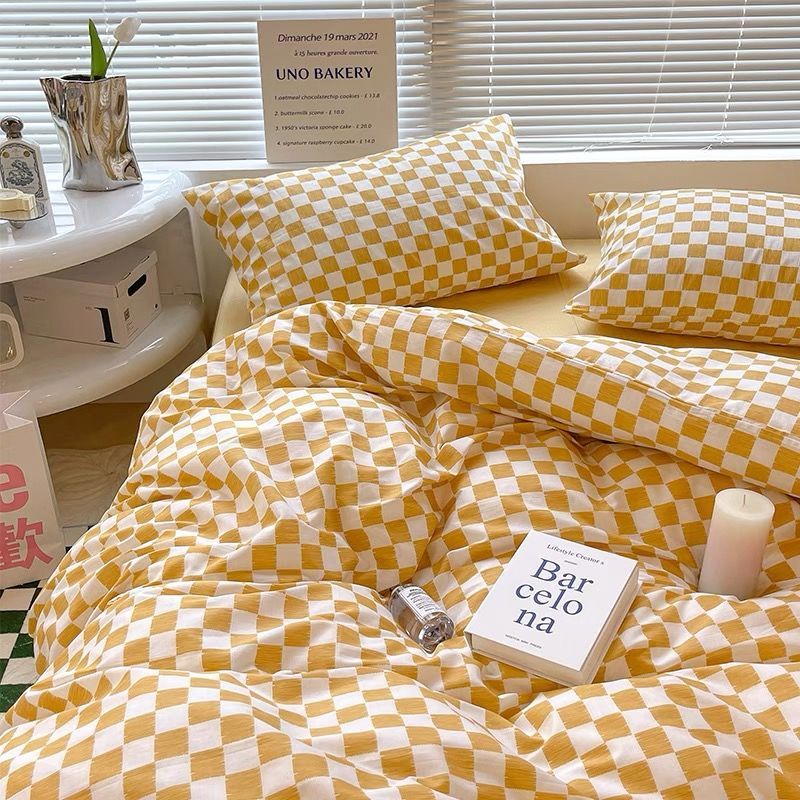 Zevolim| Abstract Chessboard Single Bed Linen Set