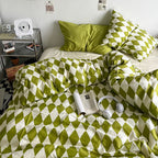 Zevolim| Abstract Chessboard Single Bed Linen Set
