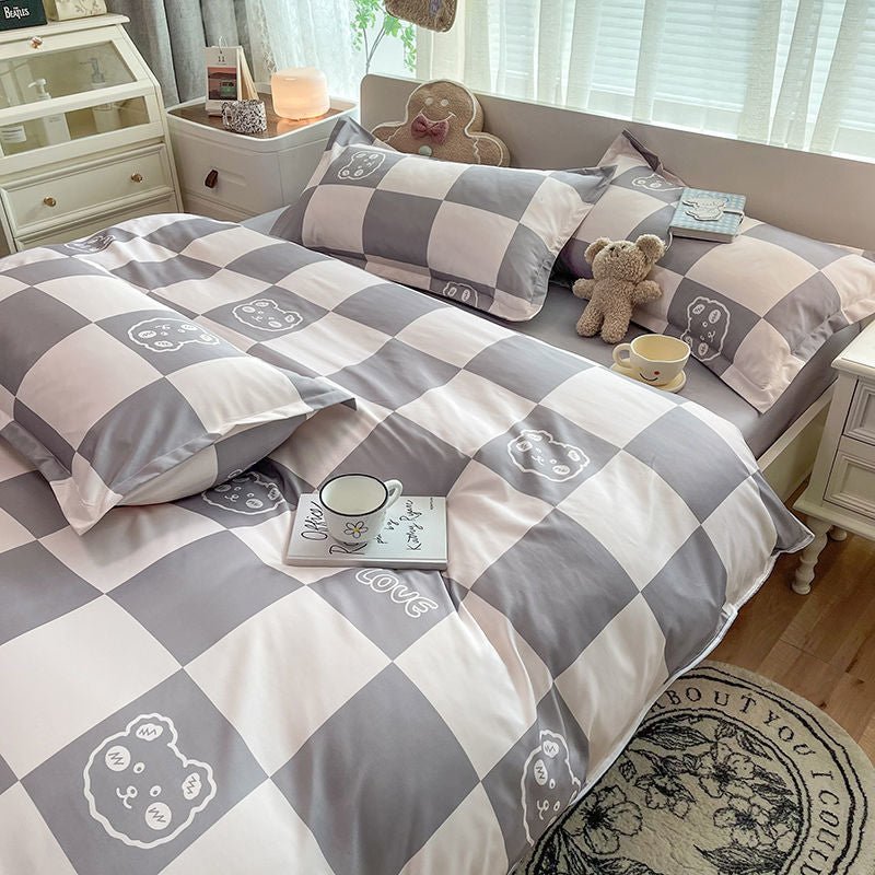 Zevolim| Abstract Chessboard Single Bed Linen Set