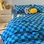 Zevolim| Abstract Chessboard Single Bed Linen Set
