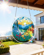 Acrylic Jigsaw Puzzle Suncatcher - Dawn Blossom Sea