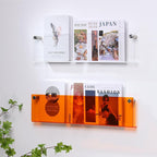 Wall Shelf Clear Acrylic Magazine Holder