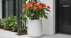 Ainslie Fiberglass Planter - Mid-Century Modern Glossy Bullet Pot, Outdoor / Indoor (10" / 13" / 16")