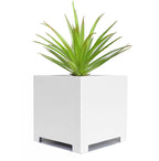 Alora Steel Cube Planter - Architectural Heavy Duty (16 Guage) Indoor / Outdoor Block (10" / 14" / 18" / 23" Square)