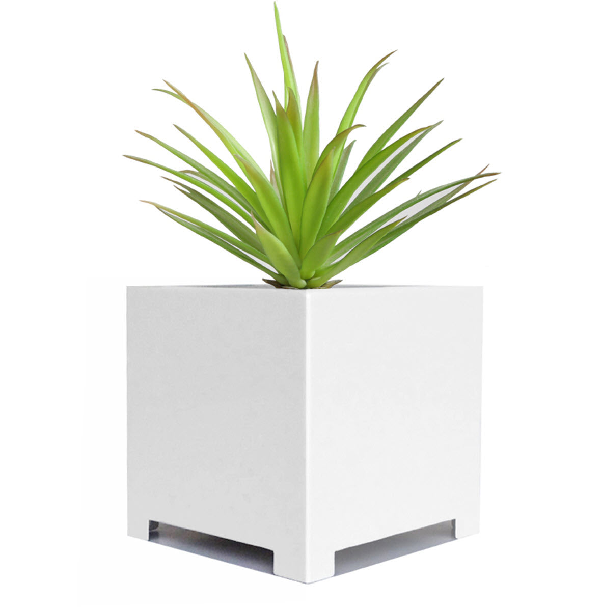 Alora Steel Cube Planter - Architectural Heavy Duty (16 Guage) Indoor / Outdoor Block (10" / 14" / 18" / 23" Square)