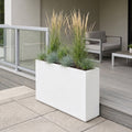 Aster Tall Span Planter - Heavy Duty Fiberglass w/ Steel - Plant Shelf - Indoor / Outdoor Divider  (38" L x 11" W x 29" H)